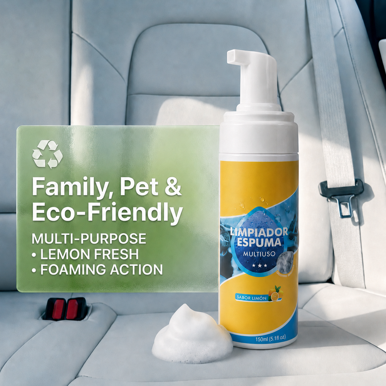 π₯4-in-1 Multi-Enzyme Foam Cleaner β Heavy-Duty Stain & Grease Removal for Home & Car