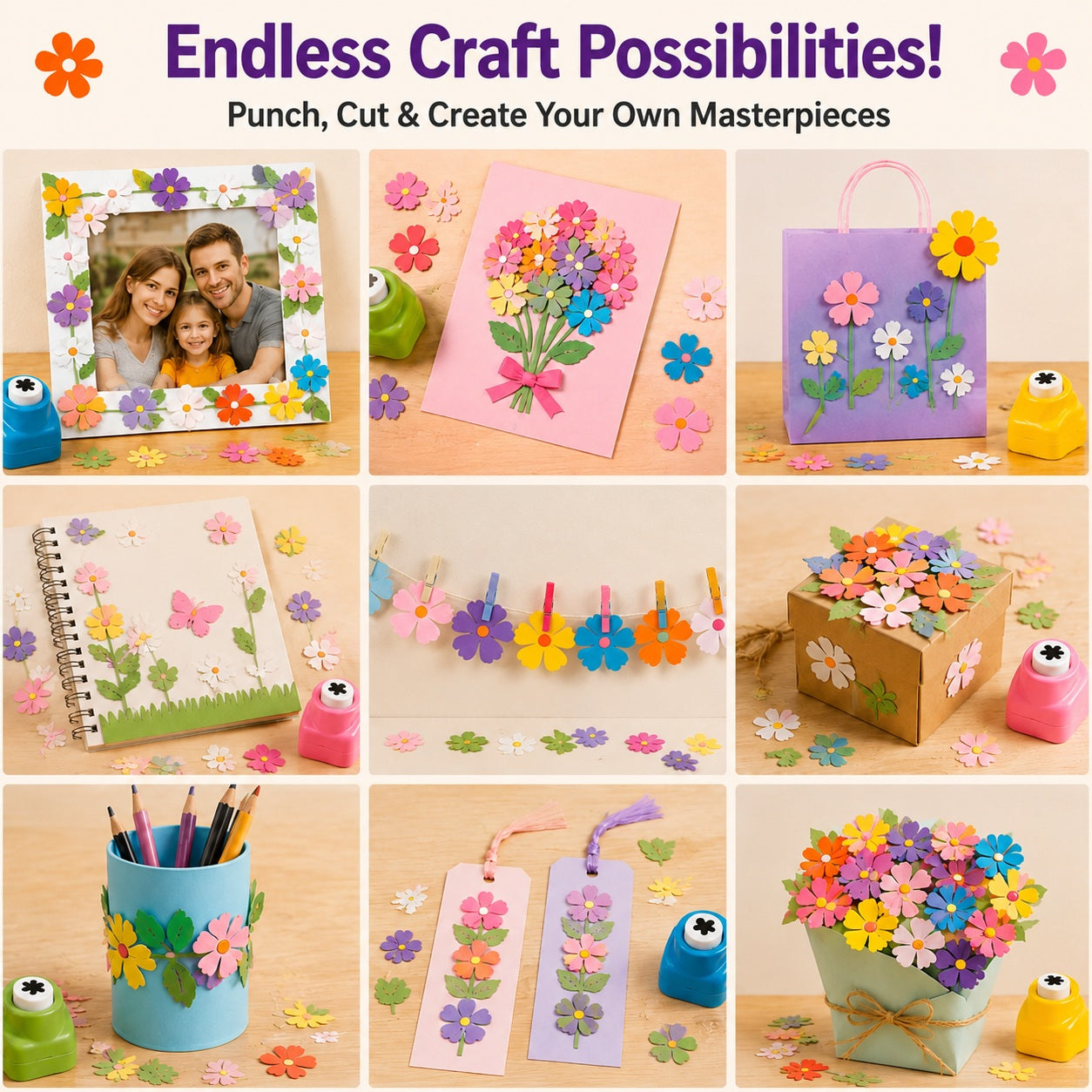 Utiloβ’ Kids Craft Paper Punch Set