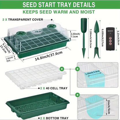 🔥🥳 HOT SALE 2026 🥳 💞 50,000+ SOLD!🎉Seed starter trays with grow light