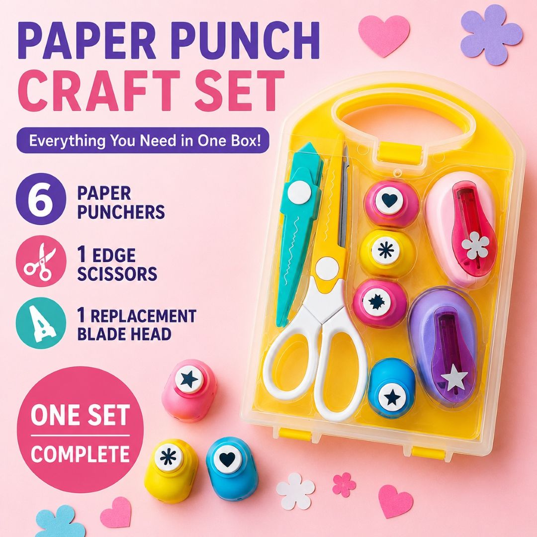 Utilo™ Kids Craft Paper Punch Set