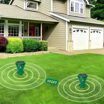 ☘️Solar Sonic Mole Repellent Stakes – Waterproof Ultrasonic Yard Pest Repeller (Offer)
