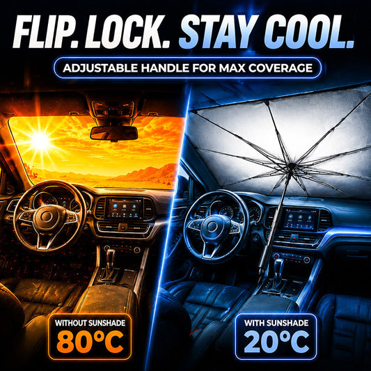 🔥🔥Last Day 50% OFF - 2026 Upgraded Car Windshield Sun Shade Umbrella