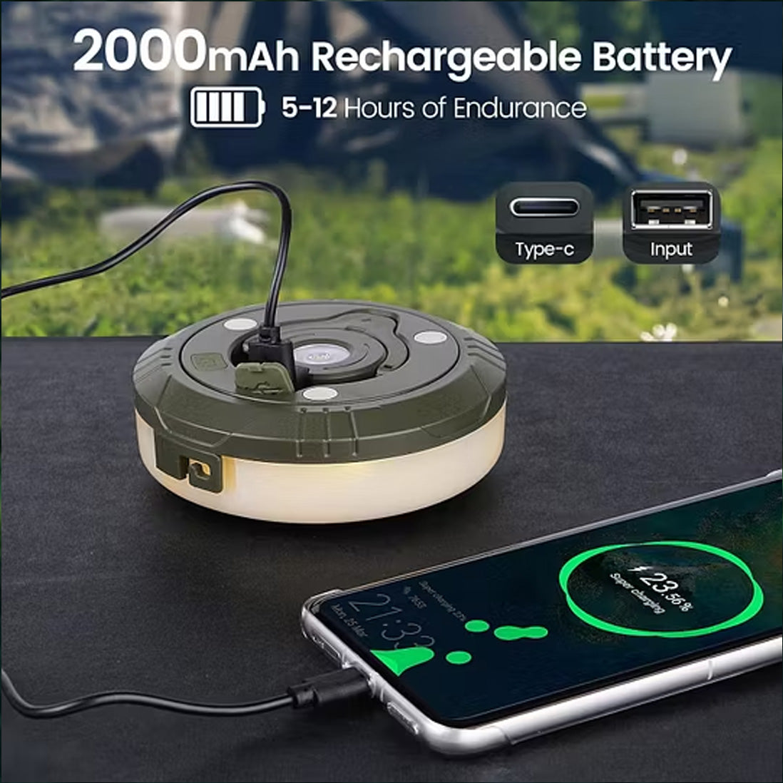 🥳 2026 HOT SALE 🥳 💕 50% OFF! Waterproof Portable Camping Light – Stay Bright During Camping, Power Outages & Outdoor Nights (Offer)