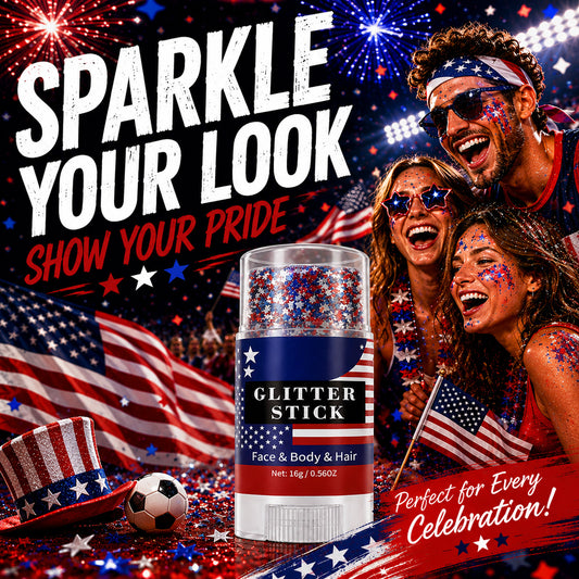 Utilo™ 3-in-1 Patriotic Glow😍✨Red, White & Blue Glitter Body Stick (Offer)