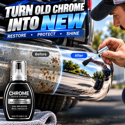 🚗 Chrome Restoration Set – Removes Oxidation & Restores High-Gloss Metallic Finish(offer)