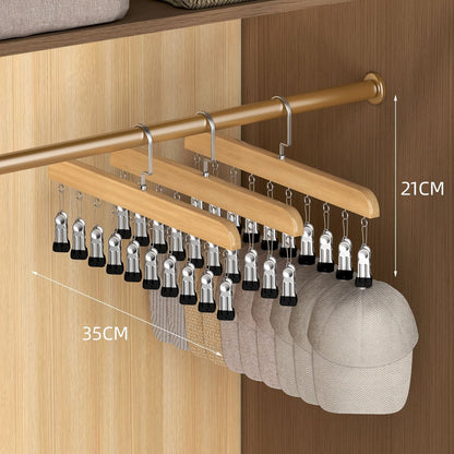 Wooden Hat Hanger Closet Organizer