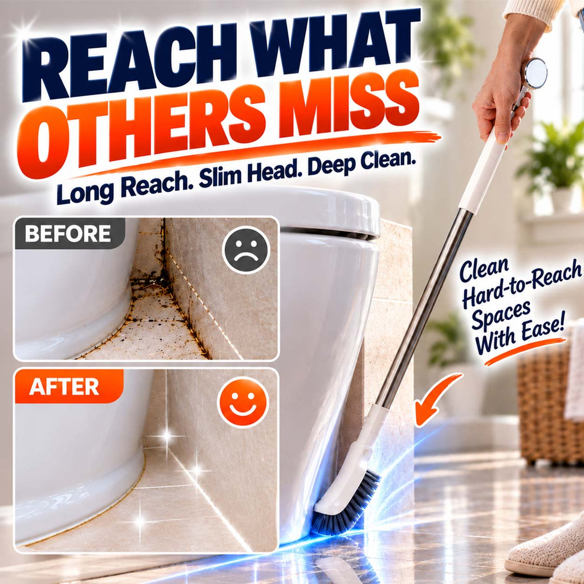 🥳 HOT SALE 2026 🥳 💞 50,000+ SOLD! ✨🔥Multifunctional Extendable Long Handle Floor Scrub Brush