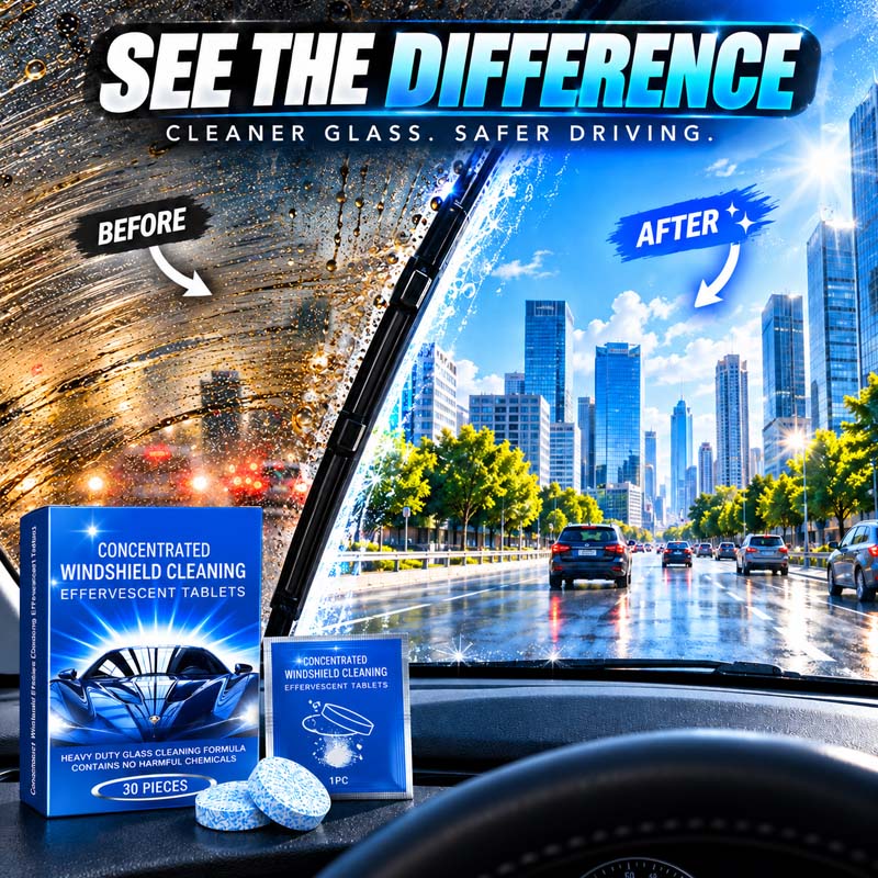 🔥🔥LAST DAY SALE ONLY $0.79!!🔥Car Windshield Cleaning Effervescent Tablets