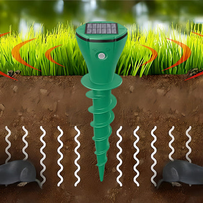 ☘️Solar Sonic Mole Repellent Stakes – Waterproof Ultrasonic Yard Pest Repeller