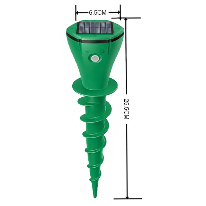 ☘️Solar Sonic Mole Repellent Stakes – Waterproof Ultrasonic Yard Pest Repeller
