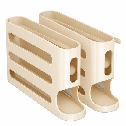 Convenient Rolling Egg Holder | Maximize Fridge Space ✨