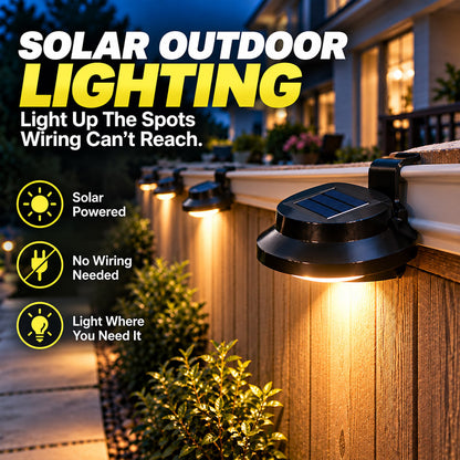 🅷Utilo™ Outdoor Waterproof Solar LED Gutter Wall Lights