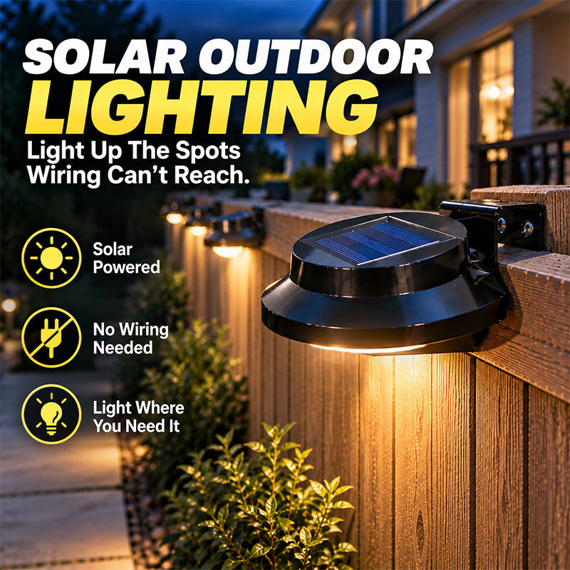 🅷Utilo™ Outdoor Waterproof Solar LED Gutter Wall Lights (offer)