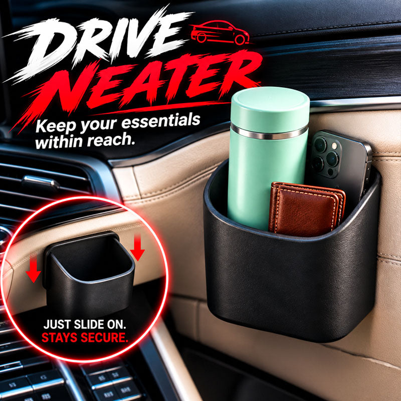 🥳2026 HOT SALE🥳💞50K+ SOLD!🚗 Leather Car Door Cup Holder – Wide‑mouth opening, easy reach for drinks & phone. Clip‑on secure fit. PU leather, tough & stylish. 🛡️✨