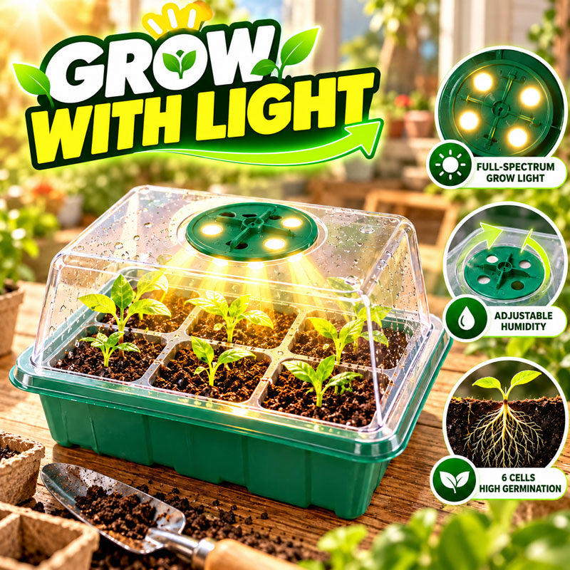 🥳 HOT SALE 2026 🥳 💞 50,000+ SOLD!🎉Seed starter trays with grow light (offer)