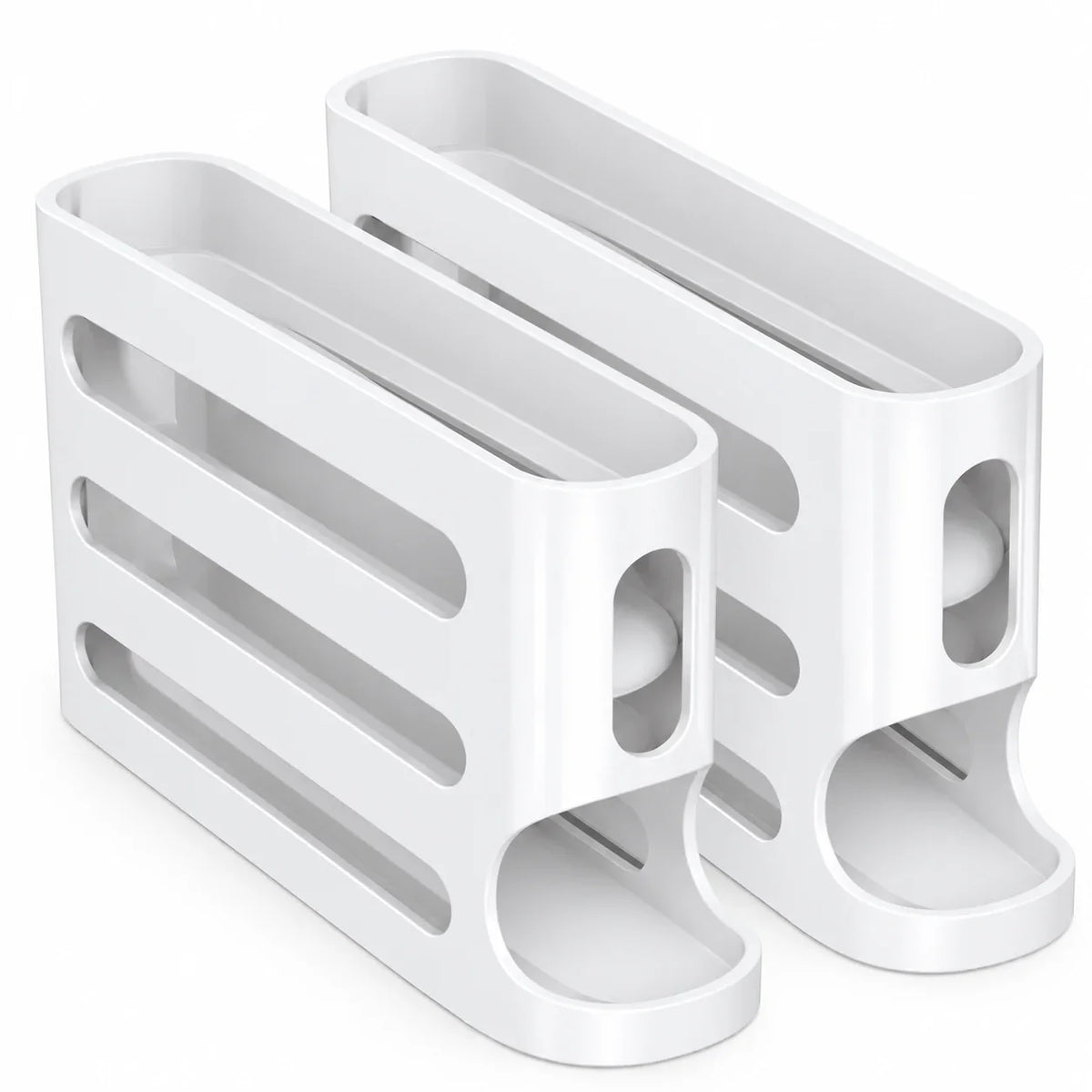 Convenient Rolling Egg Holder | Maximize Fridge Space ✨