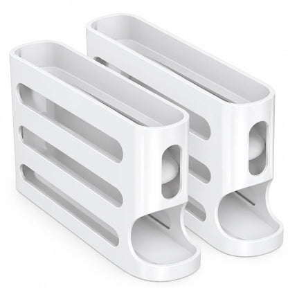 Convenient Rolling Egg Holder | Maximize Fridge Space ✨