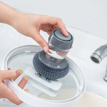 🔥50% OFF! 2 in 1 Soap Dispensing Palm Brush — Clean Dishes Without Dirty Hands ✨