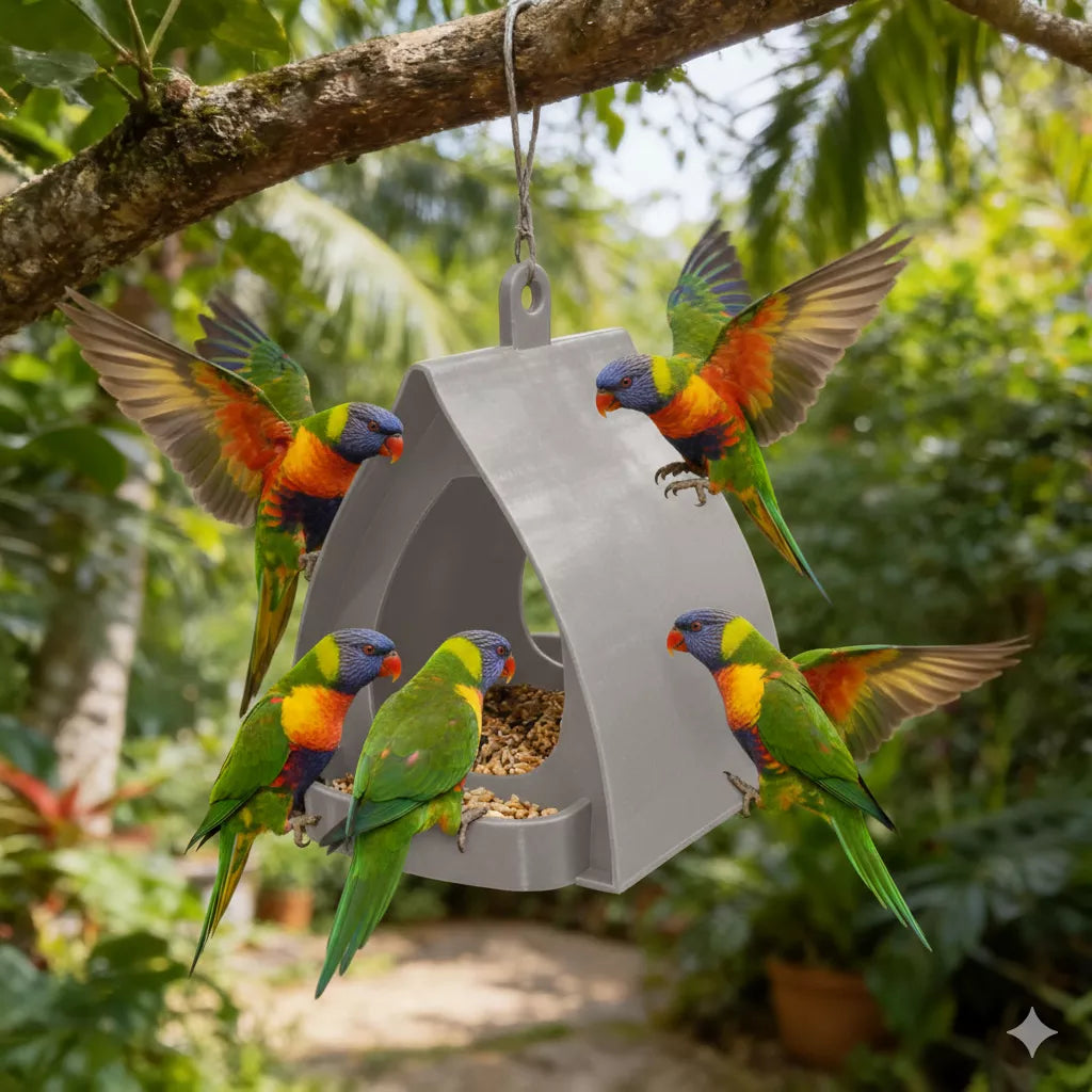 📢 55% off ⏰ Hanging bird feeder with roof – Easy observation, protected food & durable design! 🐦🌧️ (Offer)