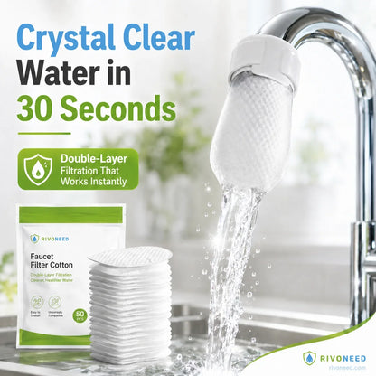 ⏰60%OFF⚡50K+ SOLD!💥Anti-Splash Kitchen Faucet Cotton Filter for Sediment & Rust Removal