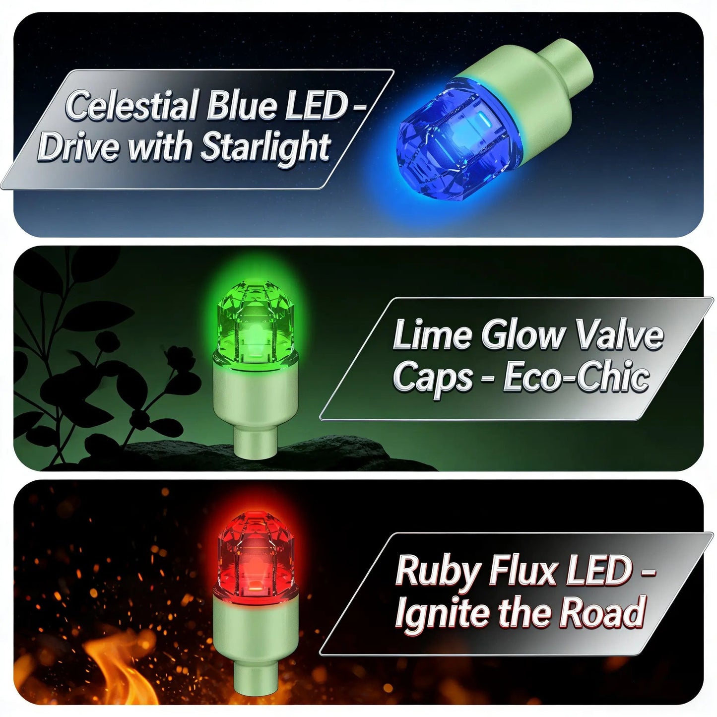 🥳2026 HOT SALE🥳 50% OFF! Motion-Activated LED Wheel Caps – Screw on & glow instantly! 🚗💨