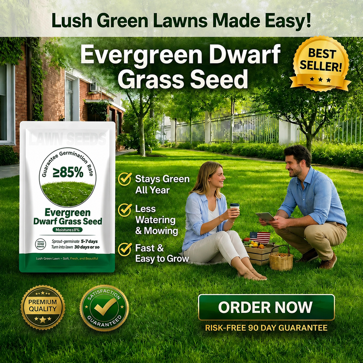 Utilo™ WeekendGreen™ Slow-Growing Lawn Seed (offer)