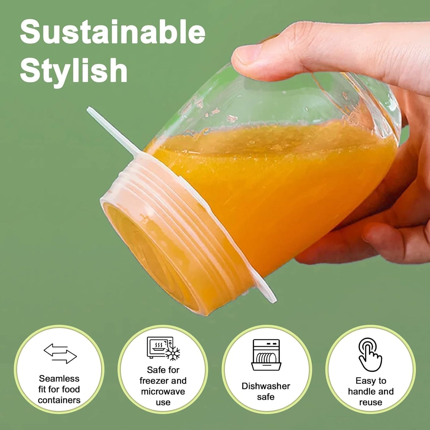 Utilo™ Silicone Stretch Lids Reuseable Microwave Safe Flexible Covers (offer)