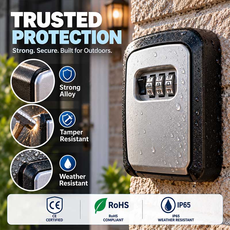 🔐 LIMITED‑TIME 50% OFF! 💐 Wall‑Mounted 4‑Digit Key Safe Box – Heavy‑Duty, Weather‑Resistant ✨