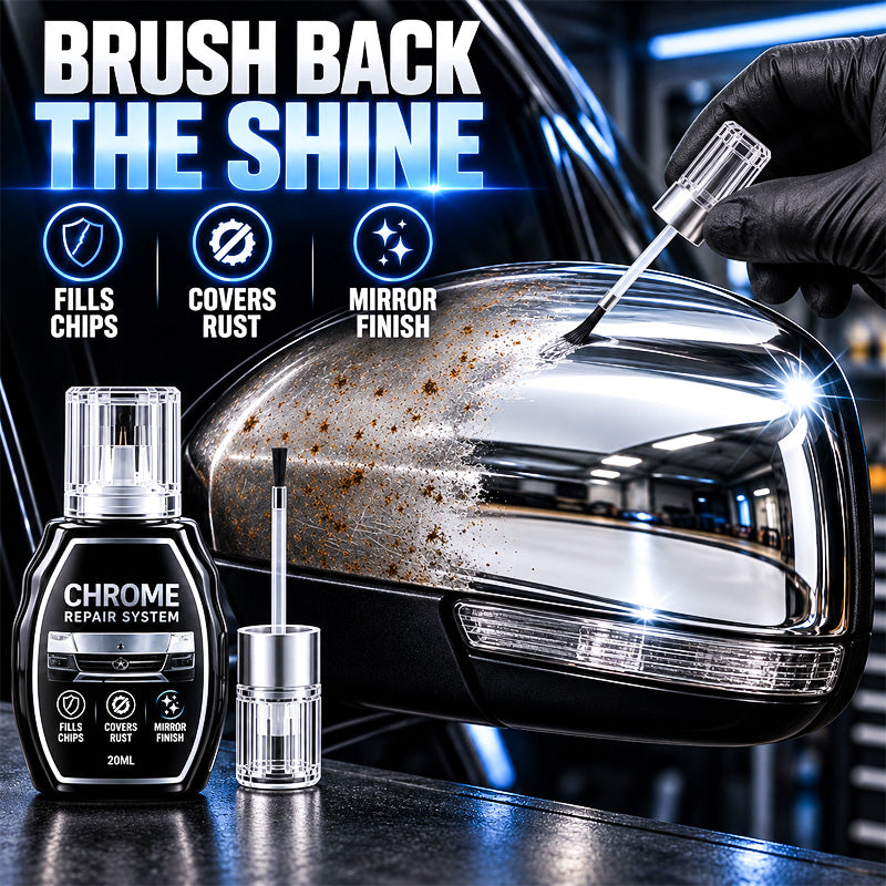 🚗 Chrome Restoration Set – Removes Oxidation & Restores High-Gloss Metallic Finish(offer)