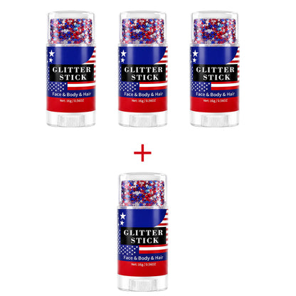 Utilo™ 3-in-1 Patriotic Glow😍✨Red, White & Blue Glitter Body Stick (Offer)