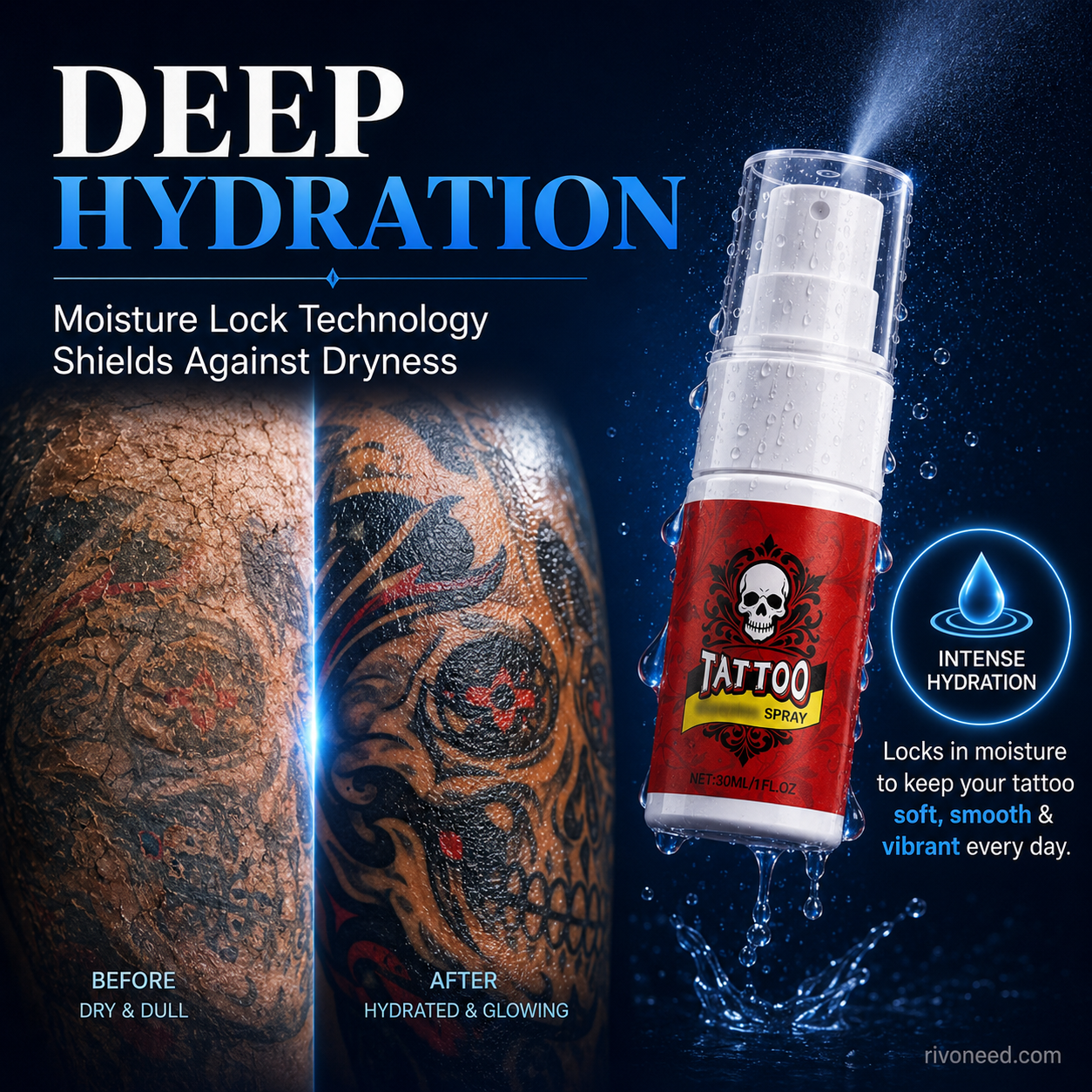 🎨 50% OFF | Tattoo Aftercare Moisturizing Spray 💧 Hydrating Mist for Vibrant & Healthy Ink (Offer)