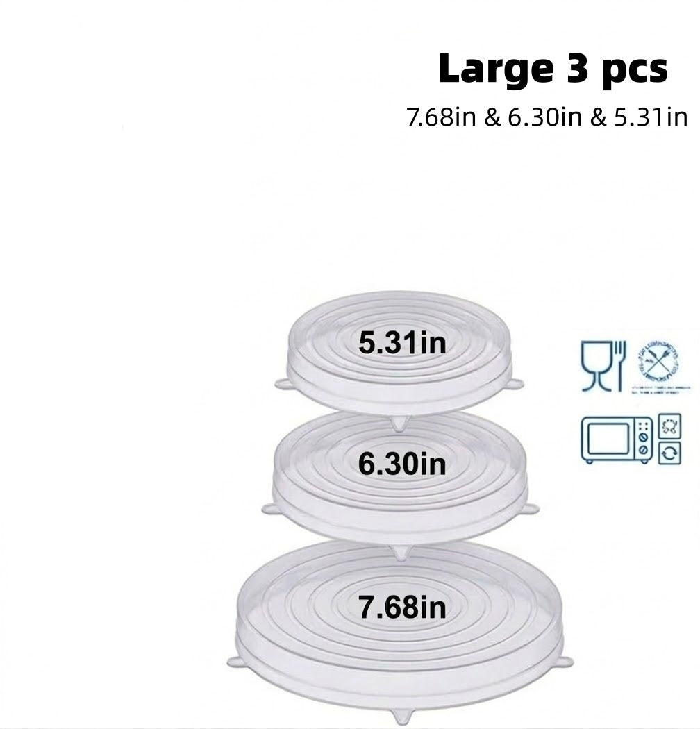 Utilo™ Silicone Stretch Lids Reuseable Microwave Safe Flexible Covers (offer)