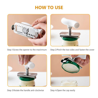 📢📢Last Day-50% OFF!!⏰ Utilo™ Stainless Steel Jar Opener & Bottle Lid Remover