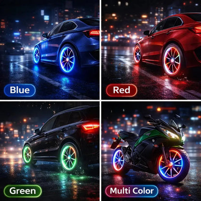 🥳2026 HOT SALE🥳 50% OFF! Motion-Activated LED Wheel Caps – Screw on & glow instantly! 🚗💨