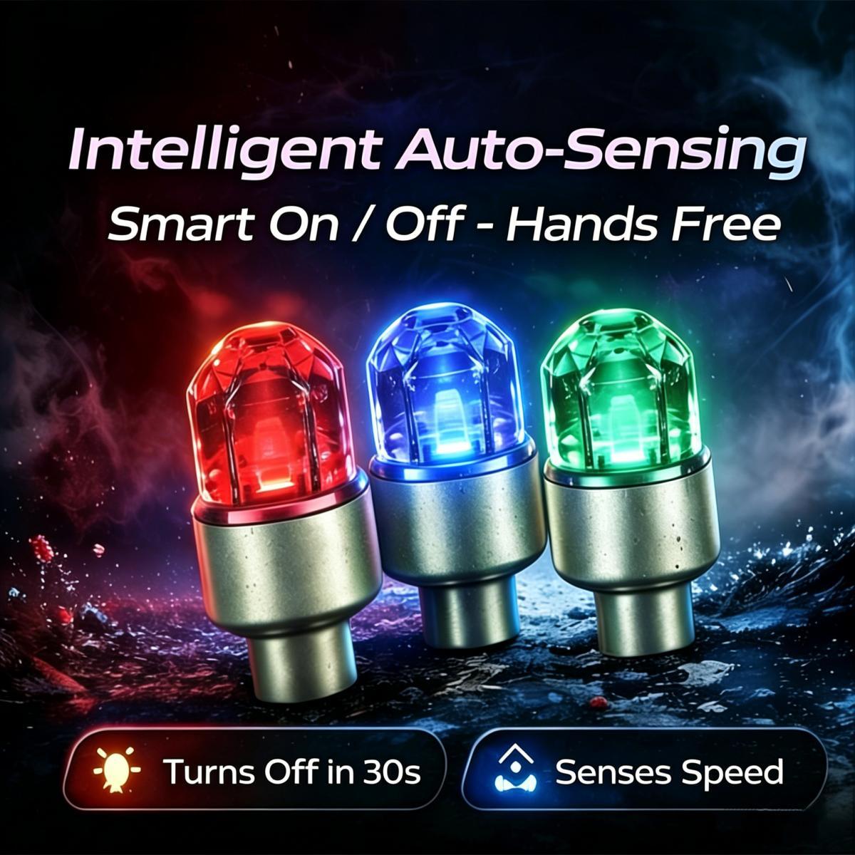 🥳2026 HOT SALE🥳 50% OFF! Motion-Activated LED Wheel Caps – Screw on & glow instantly! 🚗💨