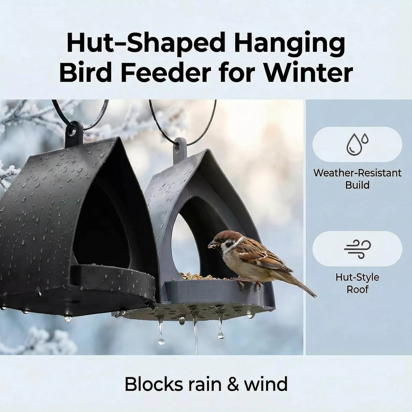 📢 55% off ⏰ Hanging bird feeder with roof – Easy observation, protected food & durable design! 🐦🌧️