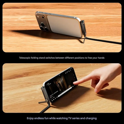 ⚡️240w super fast charging📱Invisible Holder Charger Cable with Stand