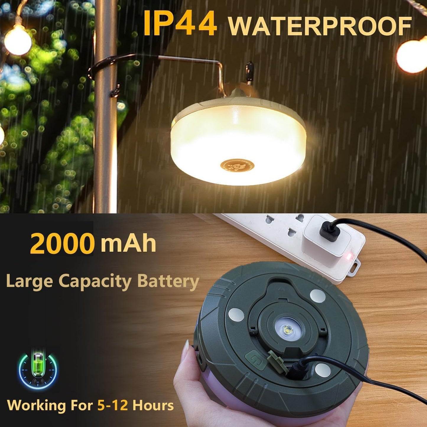 🥳 2026 HOT SALE 🥳 💕 50% OFF! Waterproof Portable Camping Light – Stay Bright During Camping, Power Outages & Outdoor Nights (Offer)