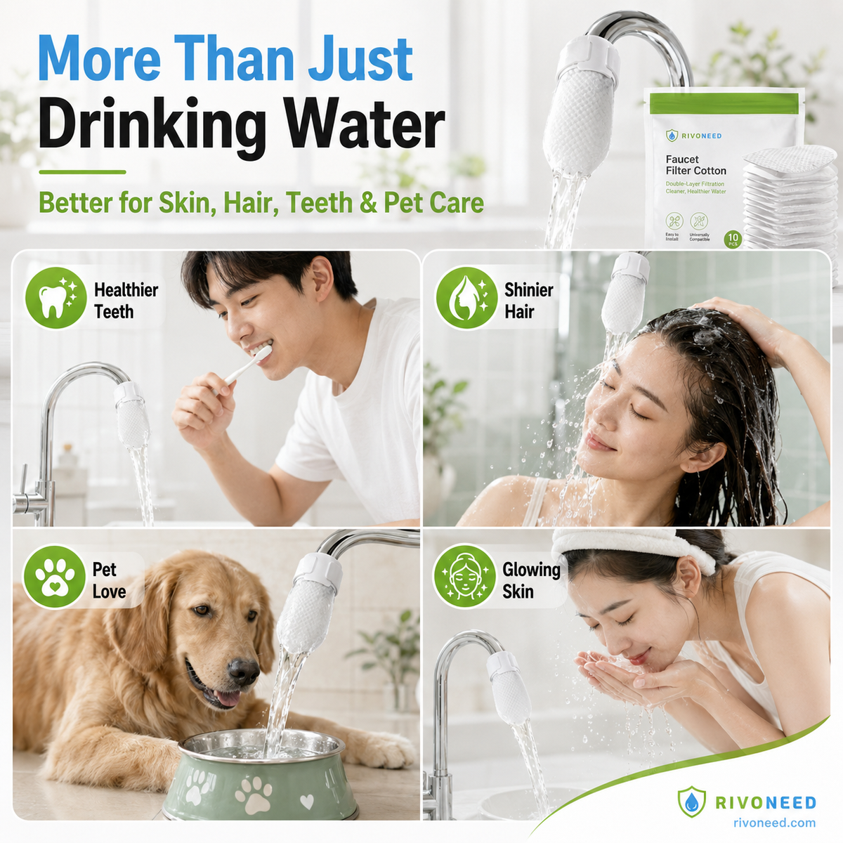 Anti-Splash Kitchen Faucet Cotton Filter for Sediment & Rust Removal (copy2)