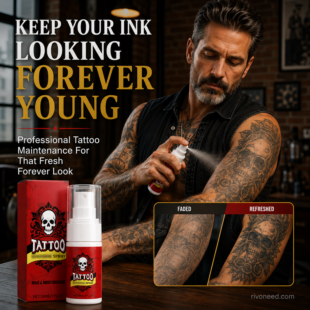 🎨 50% OFF | Tattoo Aftercare Moisturizing Spray 💧 Hydrating Mist for Vibrant & Healthy Ink (Offer)