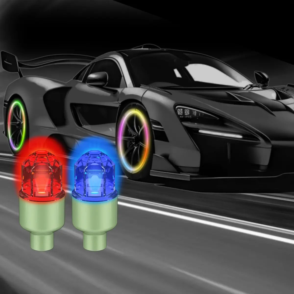🥳2026 HOT SALE🥳 50% OFF! Motion-Activated LED Wheel Caps – Screw on & glow instantly! 🚗💨