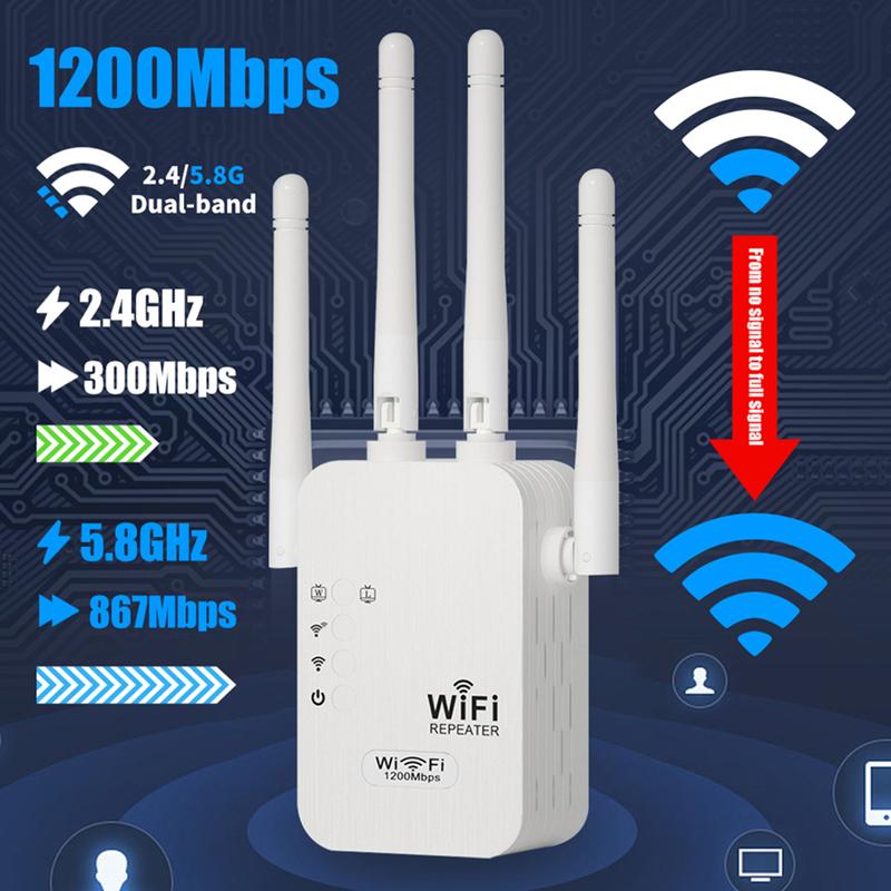 🥳2026 HOT SALE🥳💞50K+ SOLD!🚀📶 Dead Zones? Gone for Good! 1200Mbps WiFi Extender – Covers 10,000 sq.ft & 50 Devices. 🏡✨ (Offer)