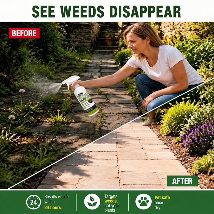 ⚡ [Easy and stress-free weeding in the garden] Herbicide for domestic use