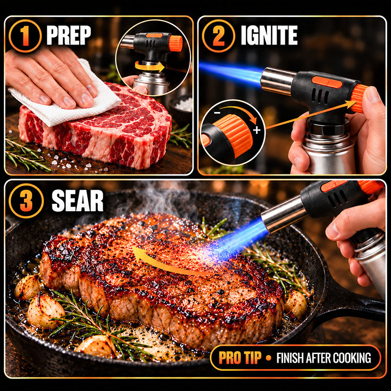 🔥LAST DAY SALE - 50% OFF🔥High-Power Culinary Torch – Steakhouse Sear at Home