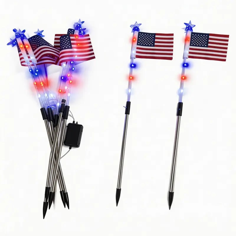 250th Anniversary Solar Flag Lights
