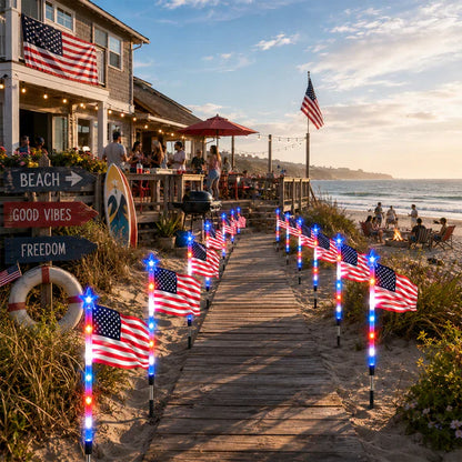 250th Anniversary Solar Flag Lights