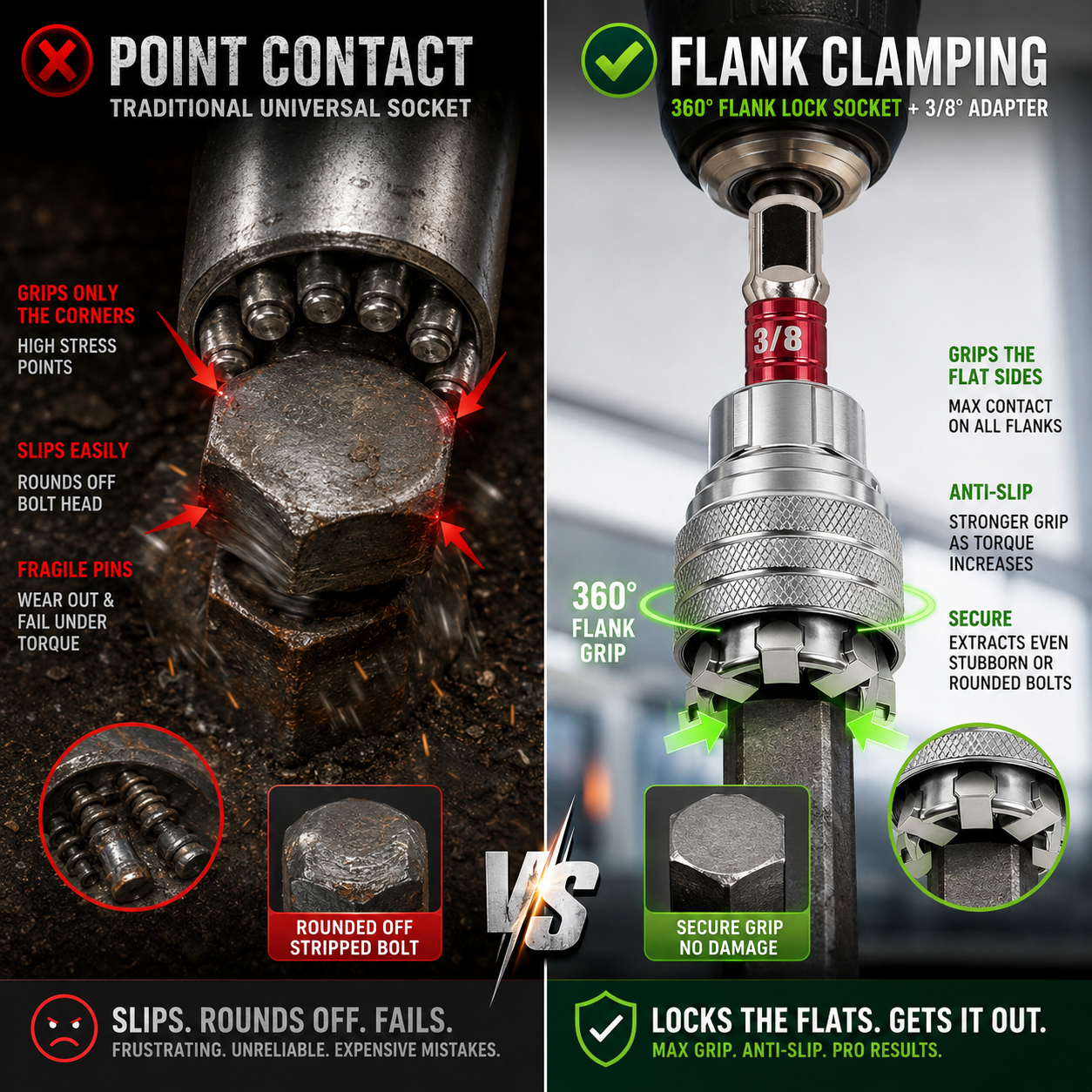 Utilo™ Industrial Flank-Lock Socket Adapter