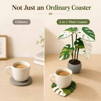 Utilo™ 2-in-1 Monstera Coaster Plant (offer)