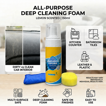 🔥4-in-1 Multi-Enzyme Foam Cleaner – Heavy-Duty Stain & Grease Removal for Home & Car