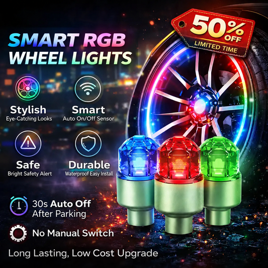 🥳2026 HOT SALE🥳 50% OFF! Motion-Activated LED Wheel Caps – Screw on & glow instantly! 🚗💨